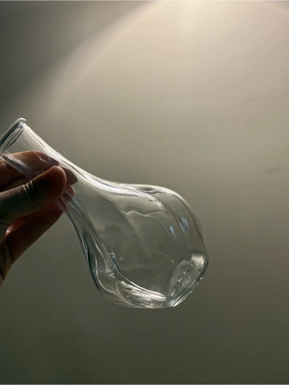 IKEA Clear Glass Bulb-Shaped Vase
